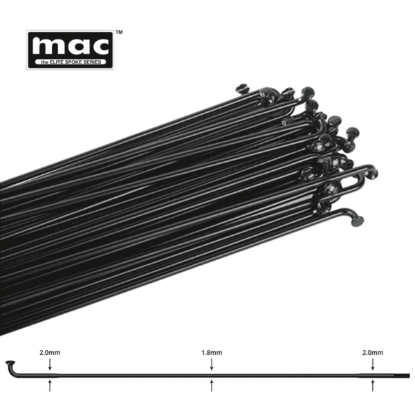 JBEND Spokes Black 2.0/1.8/2.0 260mm 298mm Thirteen Industries